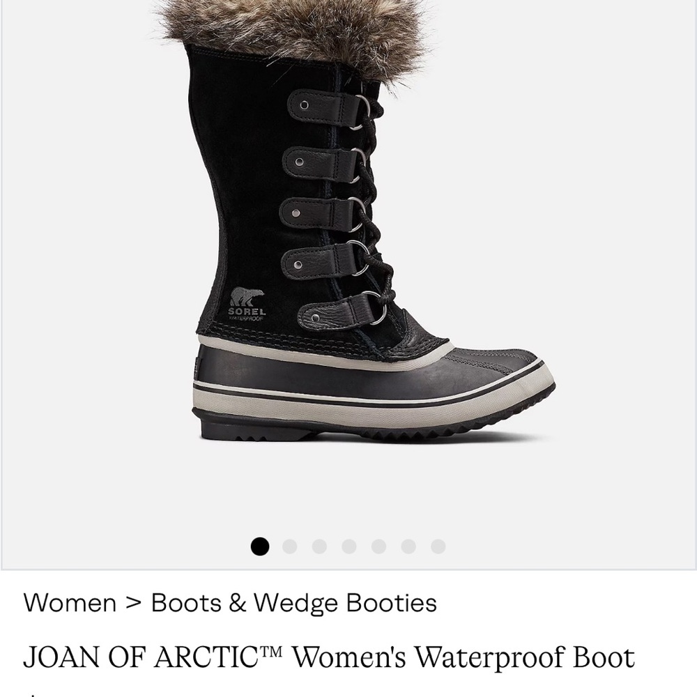 Sorel Joan of Arctic Black Winter Boots size 7